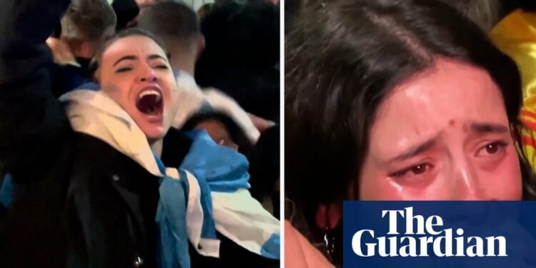 Argentina fans celebrate Copa América victory as Colombia supporters are left heartbroken – video | Copa América