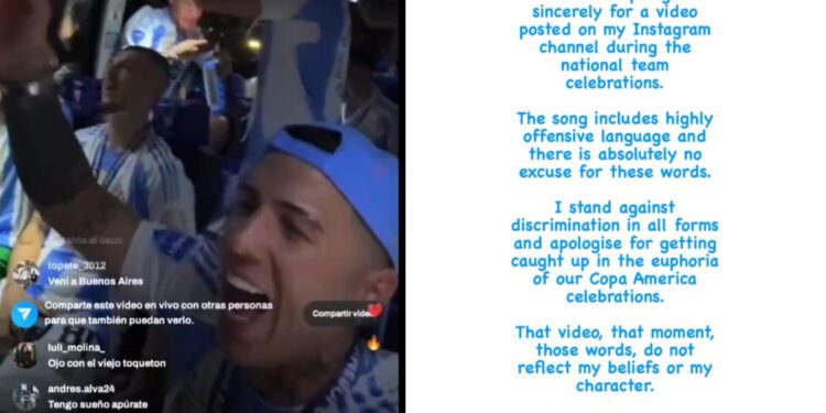 Argentina's Enzo Fernández has France apology panned