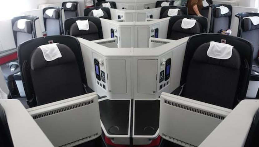 a group of seats in a plane