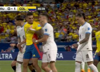 Colombia star sent off after seeing red and elbowing Copa America opponent