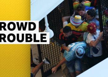 Argentina and Colombia fans