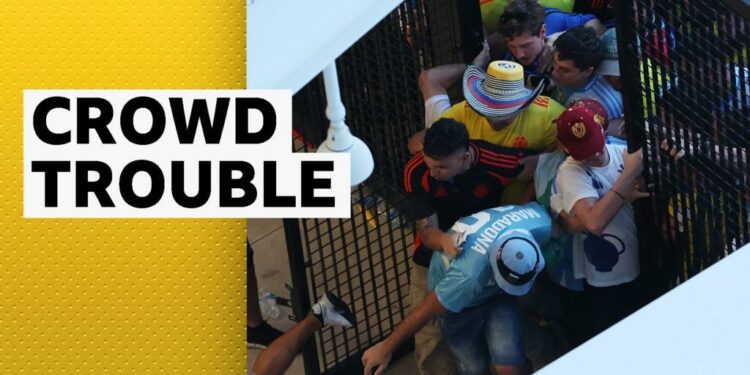 Argentina and Colombia fans