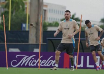 Copa América: Lionel Messi back in training with Argentina