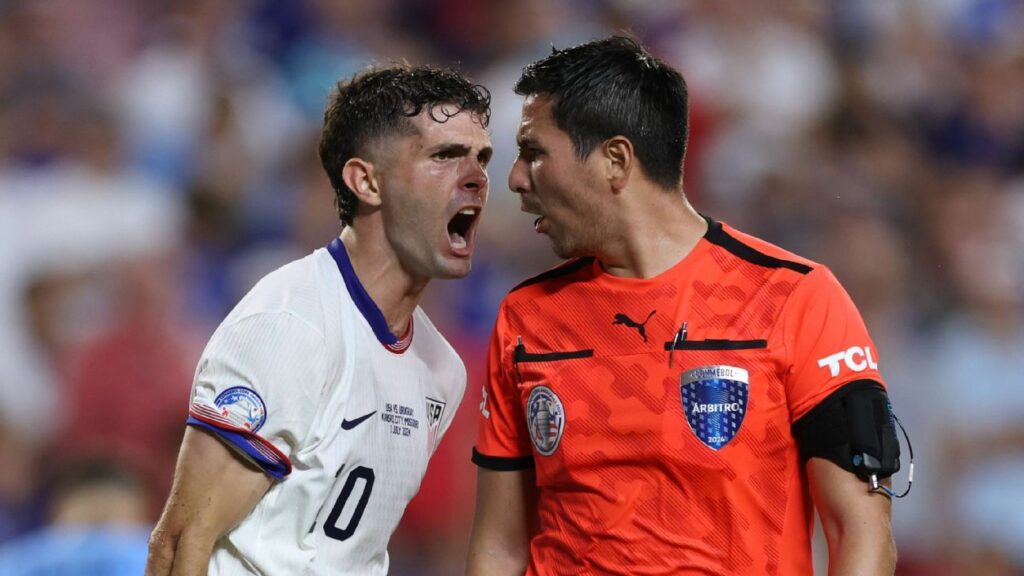 Copa América: USA captain Pulisic 'can't accept' ref's calls