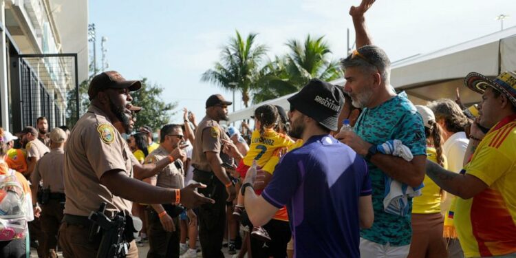 Copa America final between Argentina and Colombia underway following a delay of more than an hour