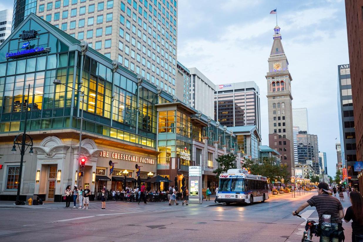 The 16th Street Mall offers a mile of shopping (Getty)