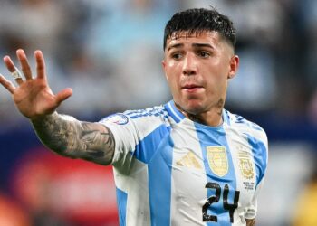 Enzo Fernandez breaks cover as Argentina star is pictured for first time since sparking racism storm by singing controversial song in Copa America celebrations