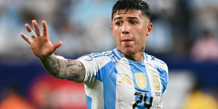 Enzo Fernandez breaks cover as Argentina star is pictured for first time since sparking racism storm by singing controversial song in Copa America celebrations