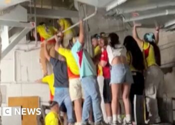 Fans climb into stadium air vents to get into Copa America