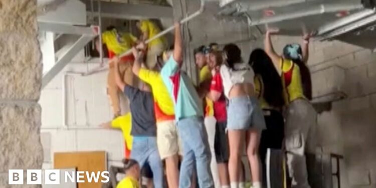 Fans climb into stadium air vents to get into Copa America
