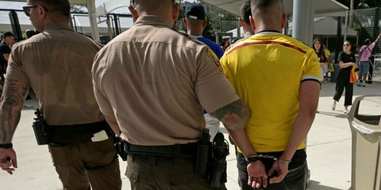 Fans detained inside Copa America final stadium