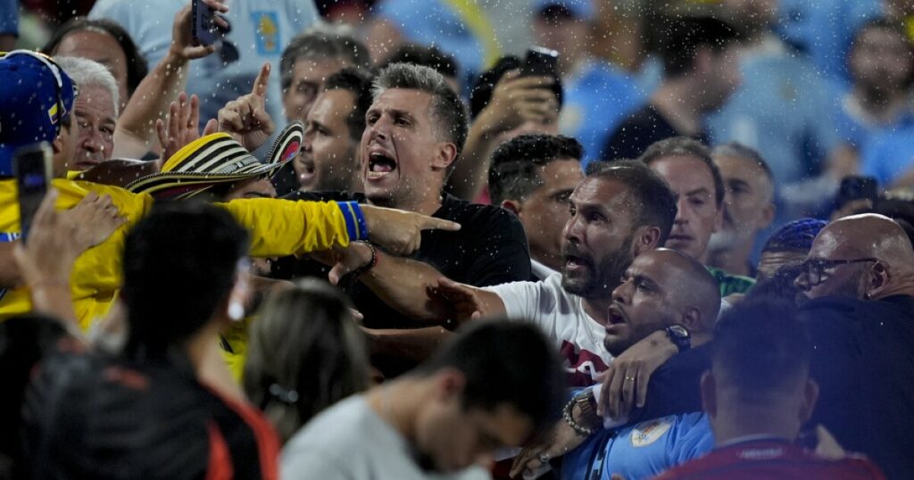 Fight breaks out between fans and players at Copa America match in Charlotte