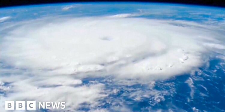 Flying in the eye of Hurricane Beryl