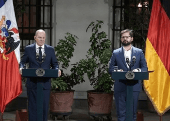 Visita Scholz. Foto: Gobierno de Chile.