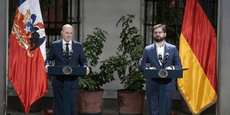 Visita Scholz. Foto: Gobierno de Chile.