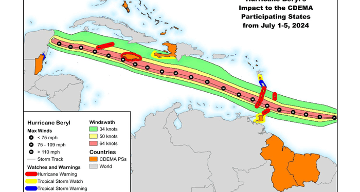Hurricane Beryl Situation Report #6 (3:00 PM on 11th July, 2024) - Grenada