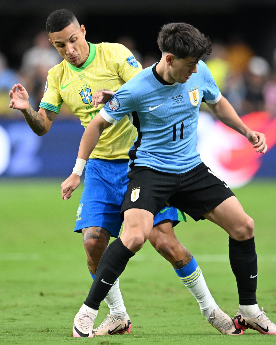 Snippets of the Uruguay vs Brazil match 