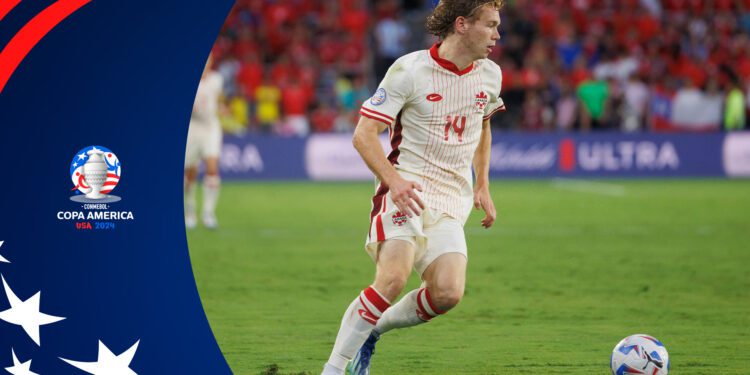 Nashville SC's Jacob Shaffelburg ascends for Canada at Copa América 