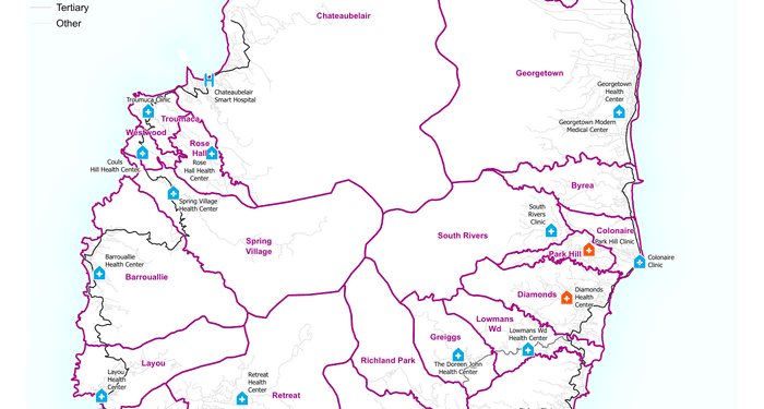 St Vincent & Grenadines: Hurricane Beryl - St Vincent Health Facilities and Districts (6 Jul 2024) - Saint Vincent and the ... - ReliefWeb