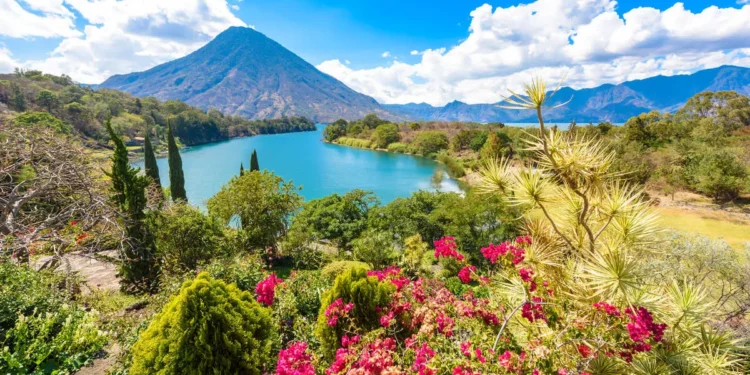 Lake Atitlan In Guatemala, Central America