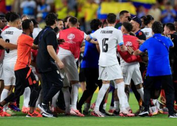 Scandal at Copa America semi-final between Uruguay and Colombia. GETTY IMAGES