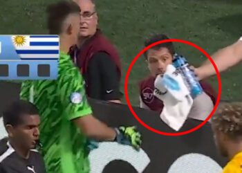 Watch ridiculous moment Canada goalkeeper is booked for hiding rival's WATER BOTTLE during Copa America shootout
