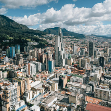 buildings near mountain photo