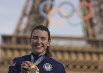 Alaska’s Kristen Faulkner wins landmark gold in Olympics cycling road race