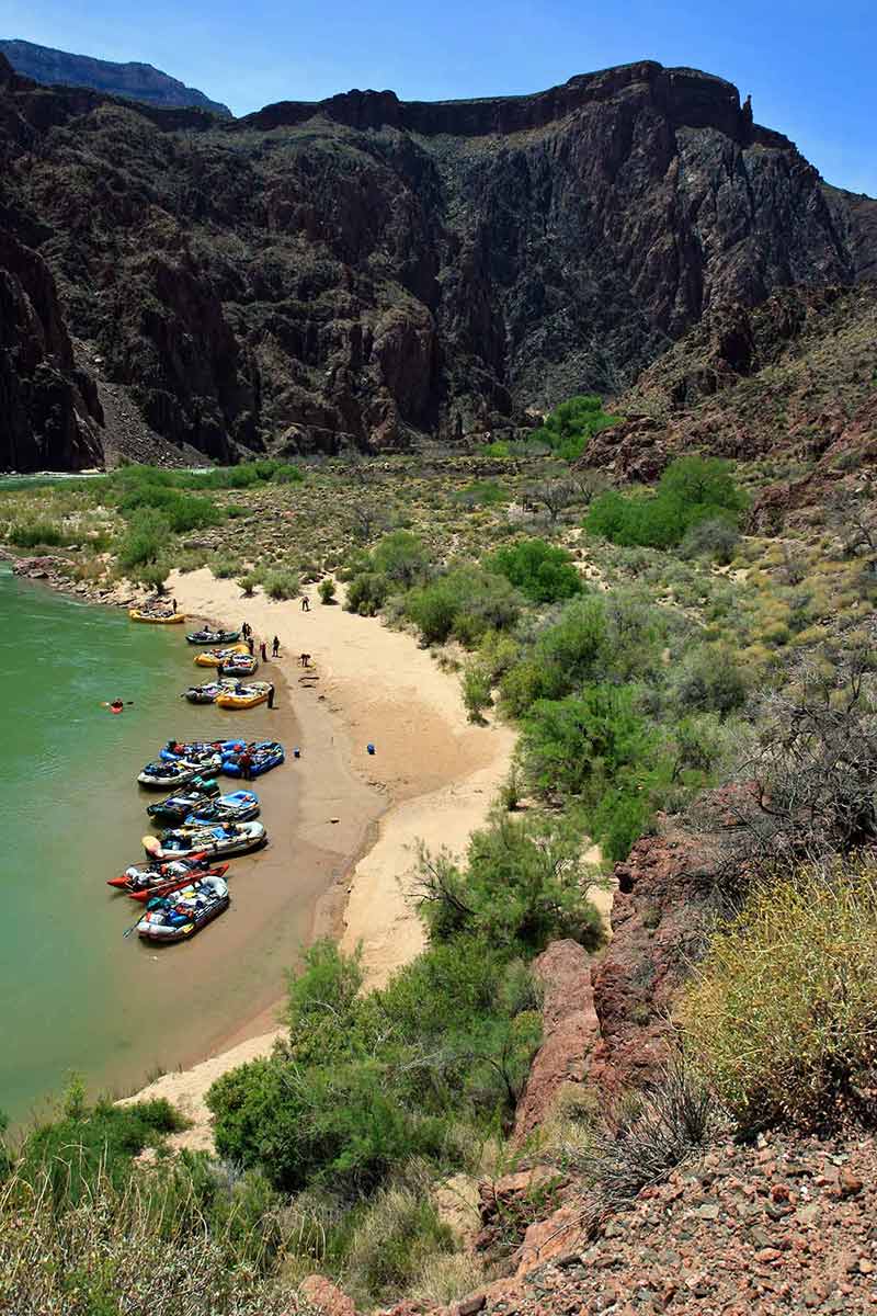 crowded arizona beaches boats moored by the beach