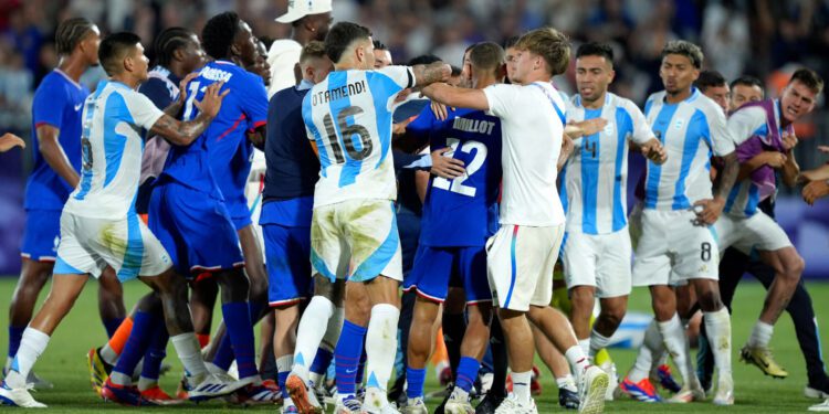 Tensions boiled over when France and Argentina met for first time since racist chants
