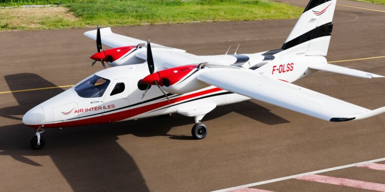 Tecnam P2012 STOL Takes-Off In Saint Barthelemy