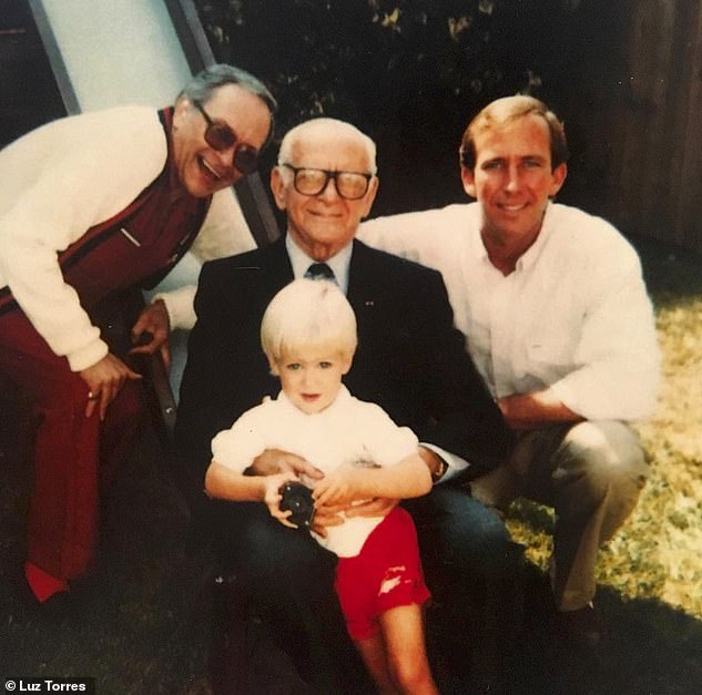 From left, Julian, Armand, Armie and Michael, Los Angeles, 1990