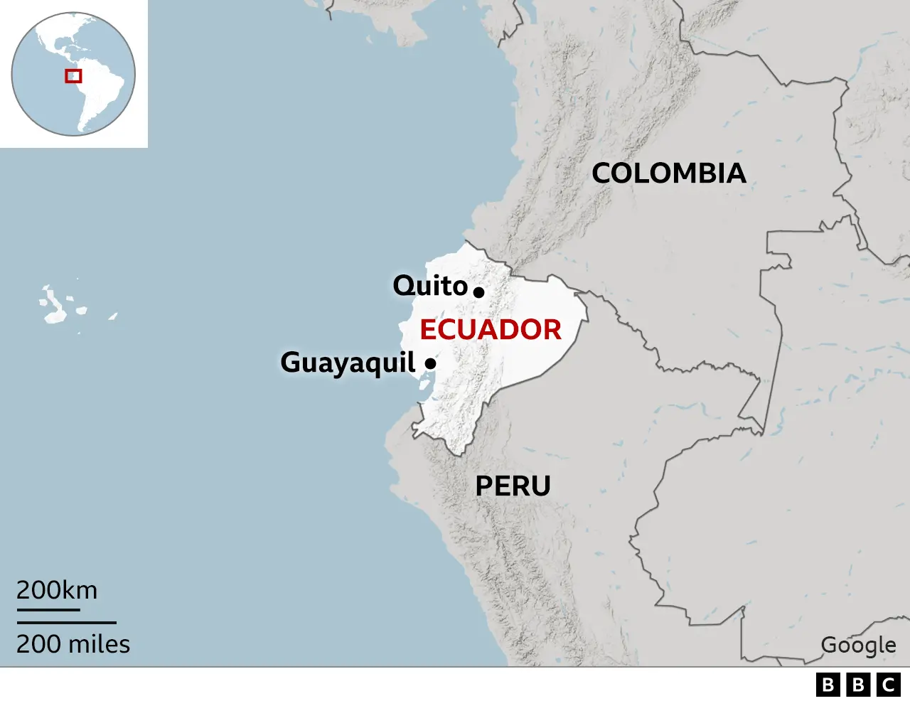 Map of Ecuador