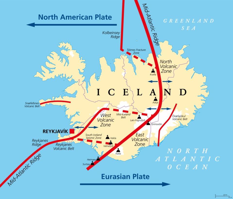 Iceland was the focus of the study since the volcanic island is thought to have formed around 60 million years ago due to the mid-Atlantic ridge.