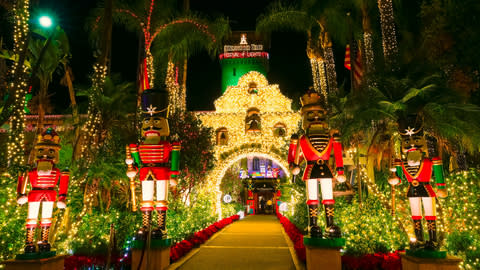 The Festival of Lights at The Mission Inn Hotel & Spa in Riverside, California. Credit: Historic Hotels of America and The Mission Inn Hotel & Spa.