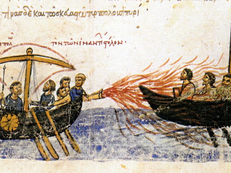 Greek Fire, the Byzantine Empire’s Secret Incendiary Weapon That Survived Until the 19th Century