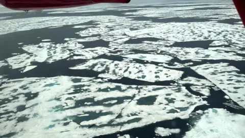 Ian Renfrew/UEA View of the sea ice from the research aircraft