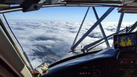 Andrew van Kints  The view from the cockpit of the research plane