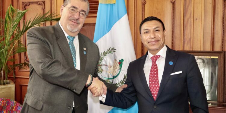 Indiana Secretary of State Diego Morales meets with the President of Guatemala