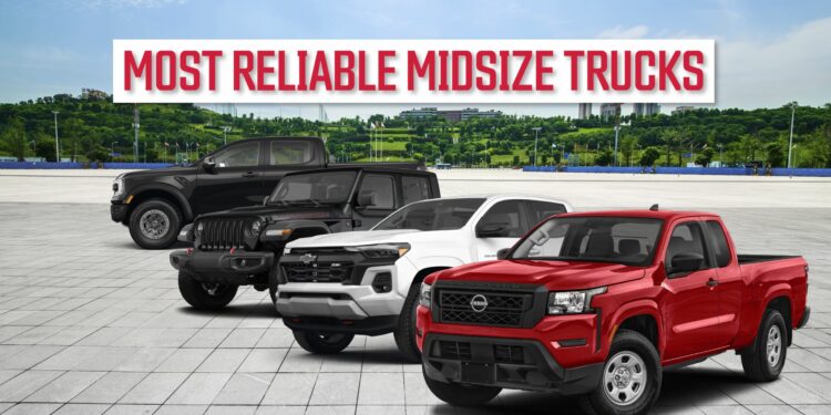 The Most Reliable Midsize Pickups Trucks In 2024 In The USA.