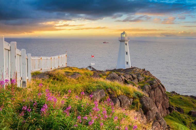 Watching the sunrise at Cape Spear Lighthouse in St. Johns, Newfoundland.