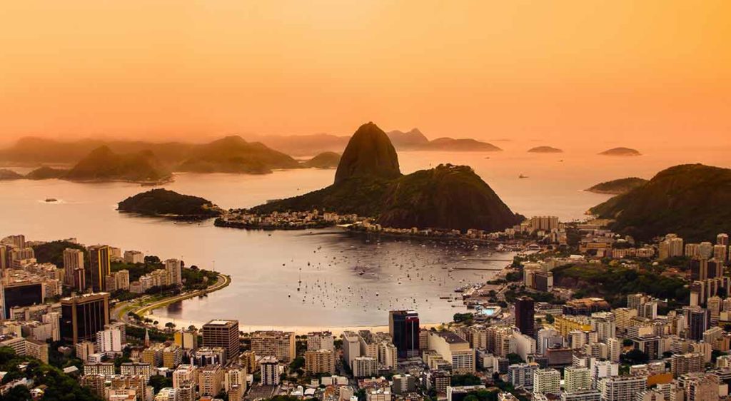 Rio de Janeiro and sugarloaf mountain in Brazil
