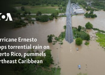 Hurricane Ernesto drops torrential rain on Puerto Rico, pummels northeast Caribbean