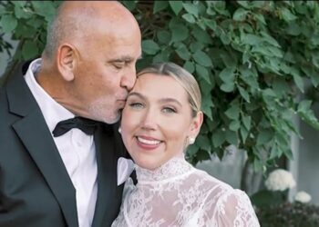 Bride's father turns backyard of childhood home into wedding venue