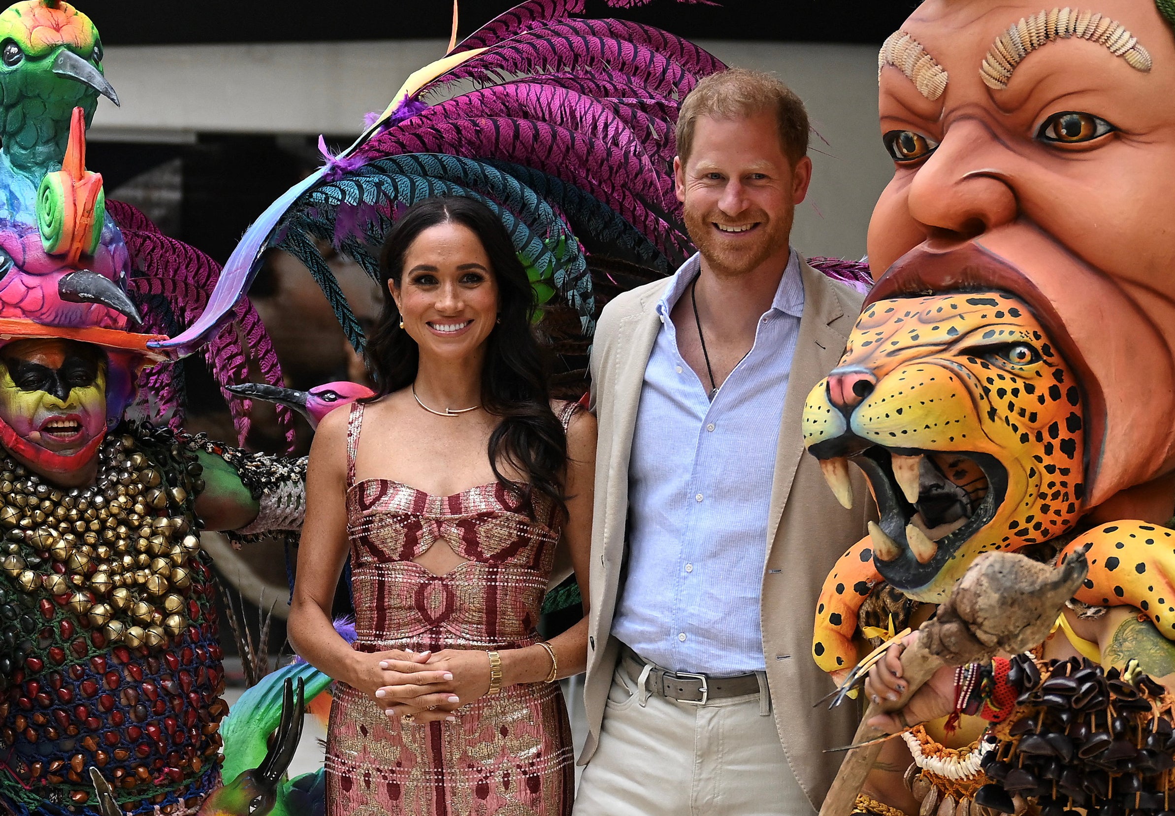 The royals arrived in Colombia yesterday.