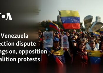 As Venezuela election dispute drags on, opposition coalition protests