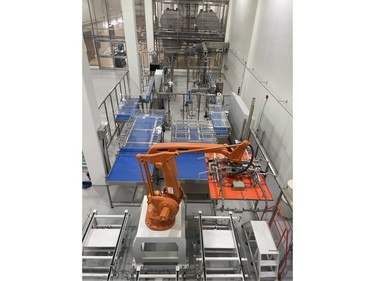 One of the final stages of the production process, where cans are inspected and sterilized before being filled with infant formula powder at the Canada Royal Milk facility in Kingston, Ont. on Tuesday, August. 13, 2024. Elliot Ferguson/The Whig-Standard/Postmedia Network