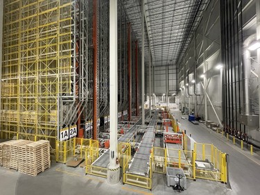 The warehouse at Canada Royal Milk facility in Kingston, Ont. on Tuesday, August. 13, 2024. Elliot Ferguson/The Whig-Standard/Postmedia Network