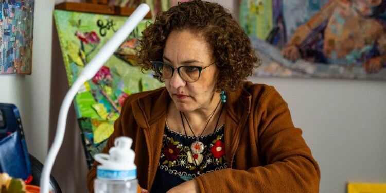 Mary Mindiola, Indy artist, keeps plastic out of the sea with collage