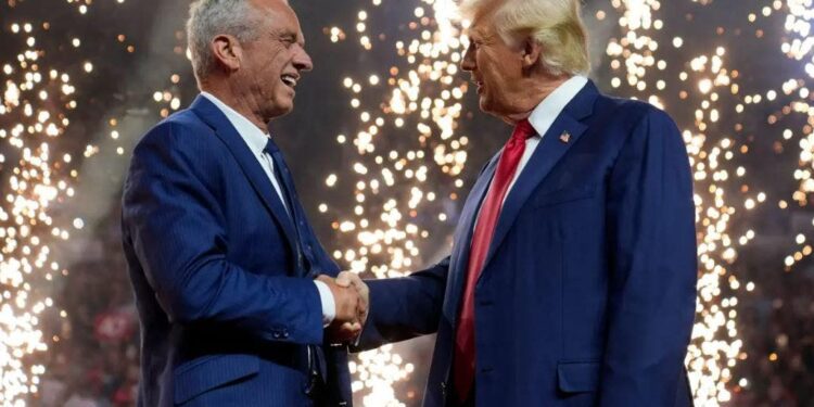 RFK Jr joins Trump on stage in battleground Arizona rally following endorsement
